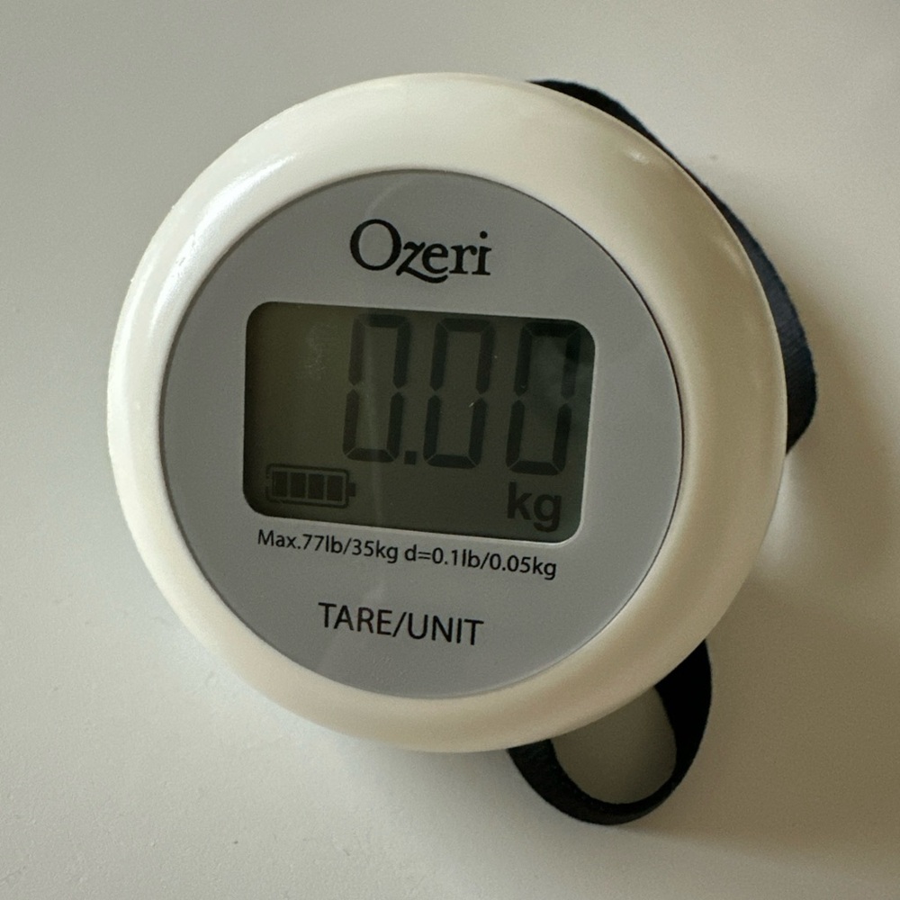 Ozeri Twist-and-Go Kinetic Kitchen and Luggage Scale, Battery-Free
